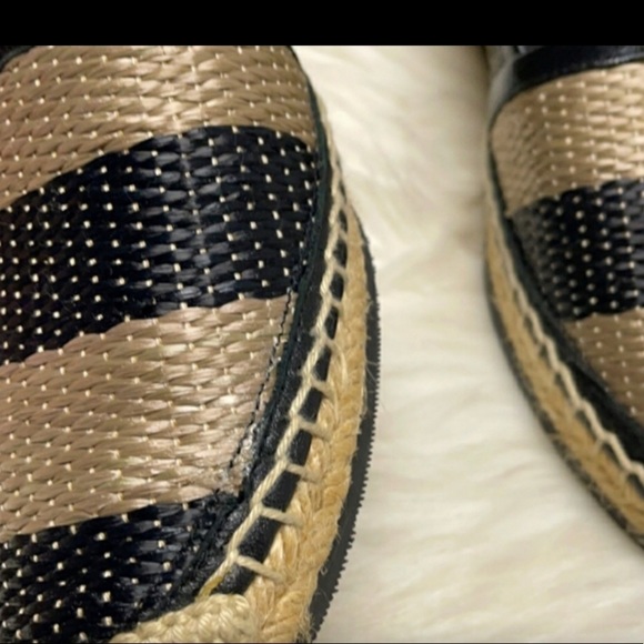 BURBERRY Hodgeson Striped Raffia Eapadrilles - Picture 5 of 7